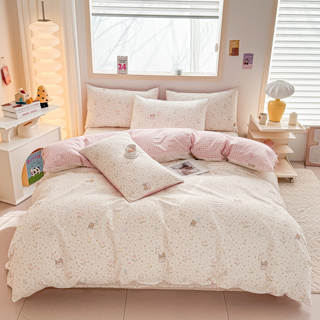 小蓝孩家纺 2026新款12868全棉纯棉印花四件套（联系商家可打折，尺寸可定制） 丛林蜜语