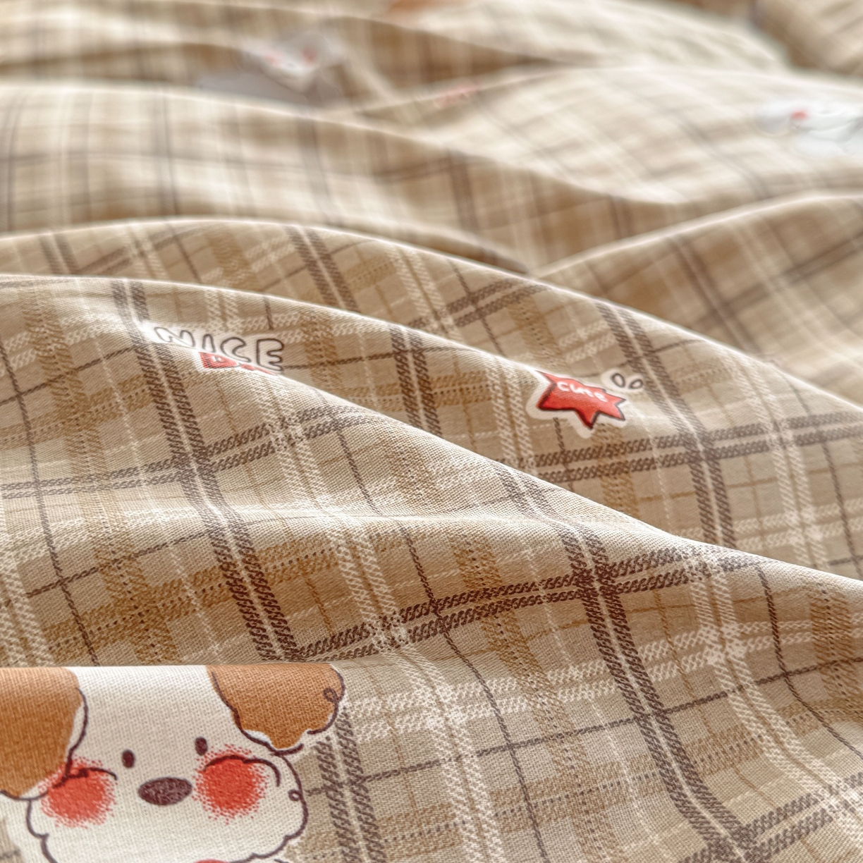 91家纺网 家纺一手货源 找家纺 小蓝孩家纺 2026新款12868全棉纯棉印花四件套（联系商家可打折，尺寸可定制） 哈哈狗