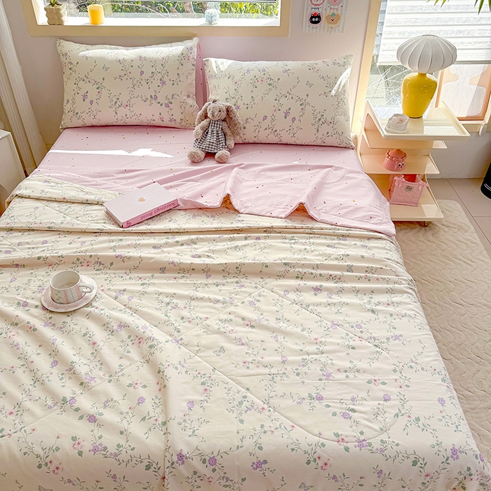 91家纺网 家纺一手货源 找家纺 禹祥家纺 （包质检）2026新款A类里外全棉新疆棉夏被夏凉被空调被儿童被 梦幻时光