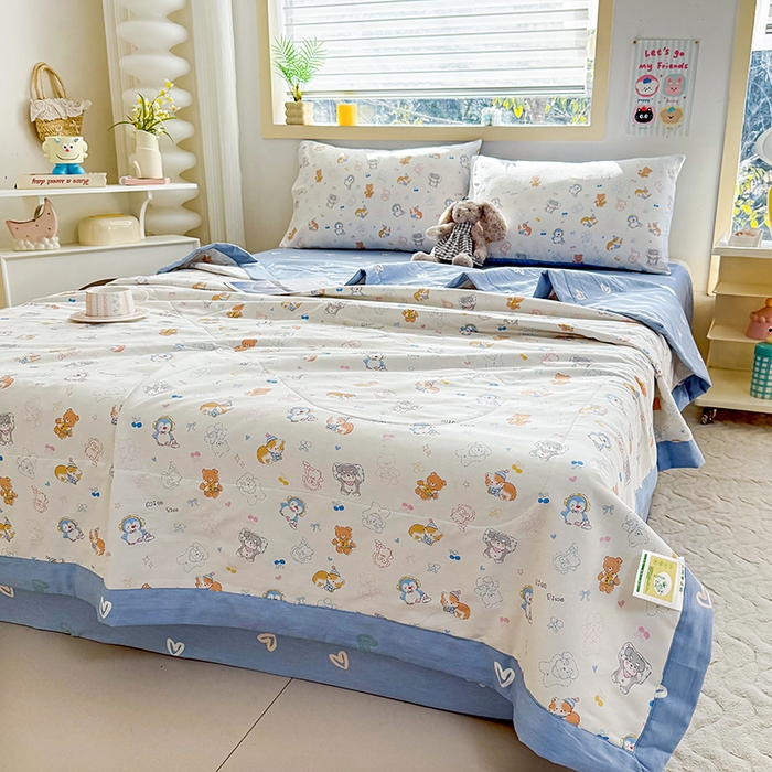 91家纺网 家纺一手货源 找家纺 禹祥家纺 （包质检）2026新款A类里外全棉新疆棉夏被夏凉被空调被儿童被 奇妙世界