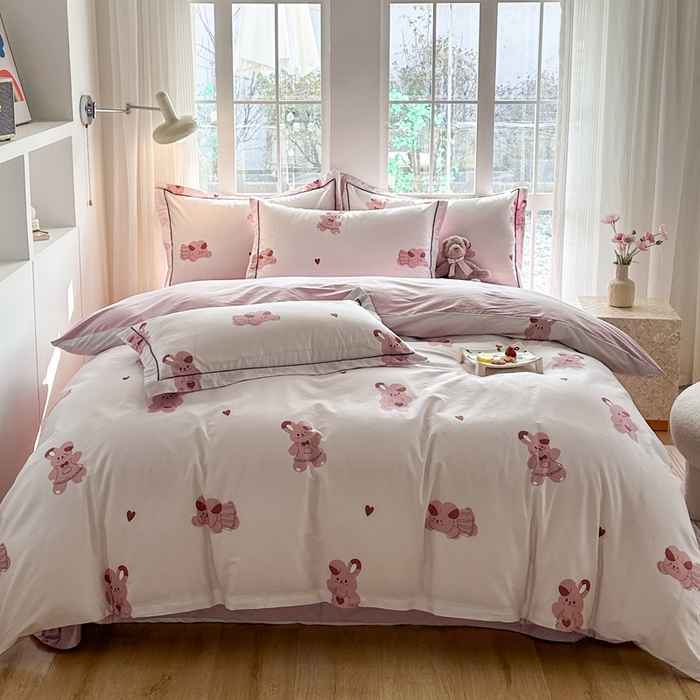 91家纺网 家纺一手货源 找家纺 （总）眷恋家纺 2026新款全棉春夏铂金棉13376数码印花四件套