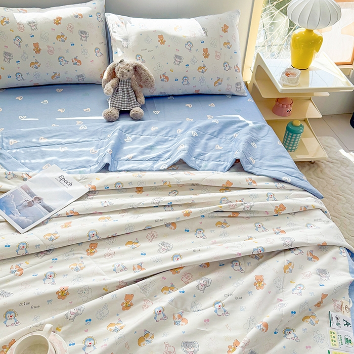 91家纺网 家纺一手货源 找家纺 禹祥家纺 （包质检）2026新款A类里外全棉新疆棉夏被夏凉被空调被儿童被 奇妙世界