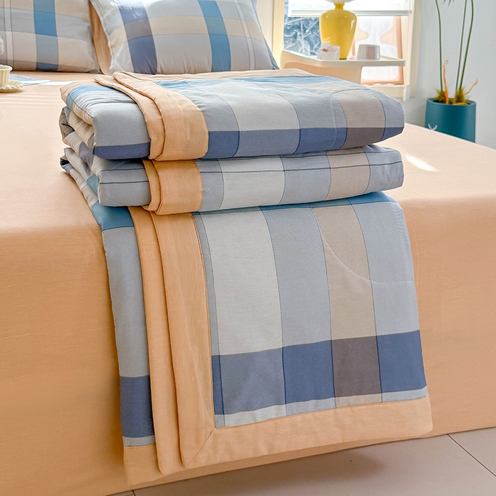 91家纺网 家纺一手货源 找家纺 禹祥家纺 （包质检）2026新款A类里外全棉新疆棉夏被夏凉被空调被儿童被 米兰