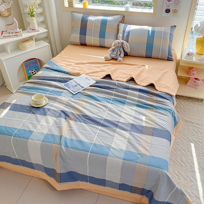 91家纺网 家纺一手货源 找家纺 禹祥家纺 （包质检）2026新款A类里外全棉新疆棉夏被夏凉被空调被儿童被 米兰