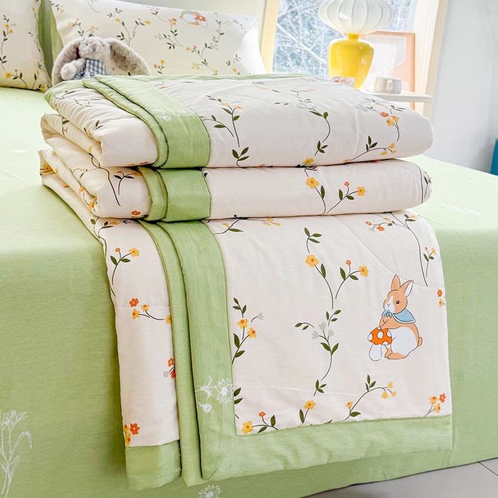 91家纺网 家纺一手货源 找家纺 禹祥家纺 （包质检）2026新款A类里外全棉新疆棉夏被夏凉被空调被儿童被 花期