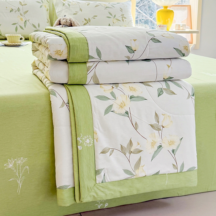 91家纺网 家纺一手货源 找家纺 禹祥家纺 （包质检）2026新款A类里外全棉新疆棉夏被夏凉被空调被儿童被 白藤