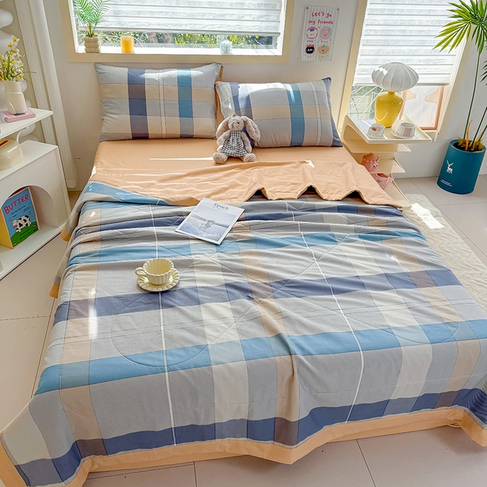 91家纺网 家纺一手货源 找家纺 禹祥家纺 （包质检）2026新款A类里外全棉新疆棉夏被夏凉被空调被儿童被 米兰