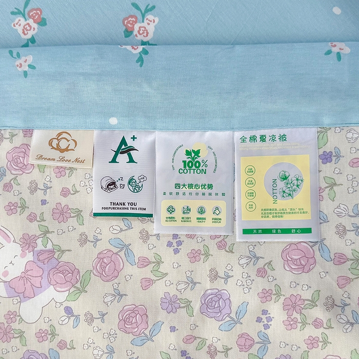 91家纺网 家纺一手货源 找家纺 禹祥家纺 （包质检）2026新款A类里外全棉新疆棉夏被夏凉被空调被儿童被 青葱岁月