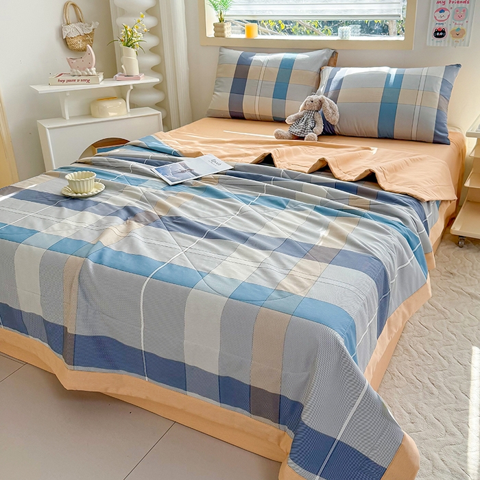 91家纺网 家纺一手货源 找家纺 禹祥家纺 （包质检）2026新款A类里外全棉新疆棉夏被夏凉被空调被儿童被 米兰