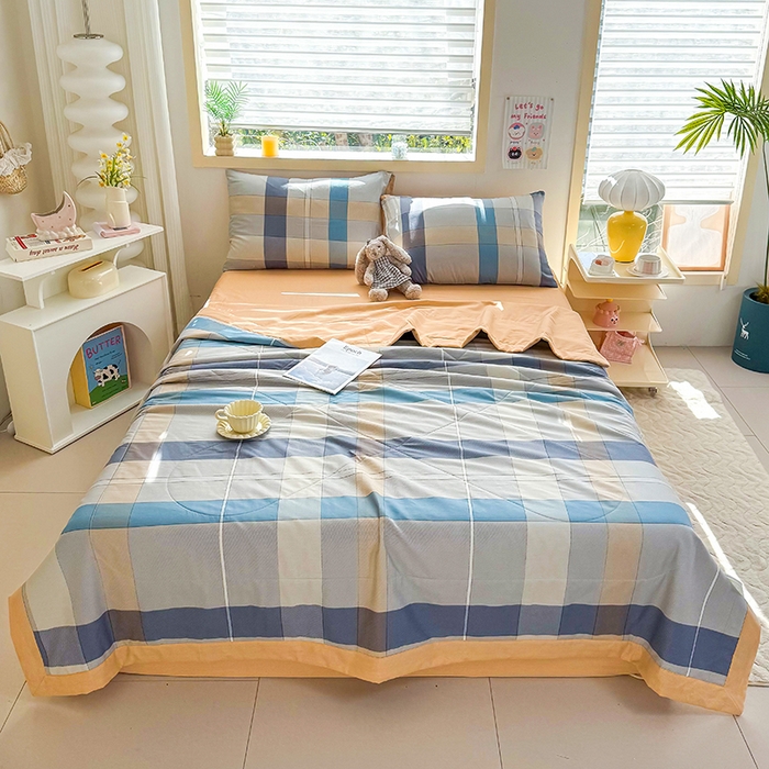 91家纺网 家纺一手货源 找家纺 禹祥家纺 （包质检）2026新款A类里外全棉新疆棉夏被夏凉被空调被儿童被 米兰