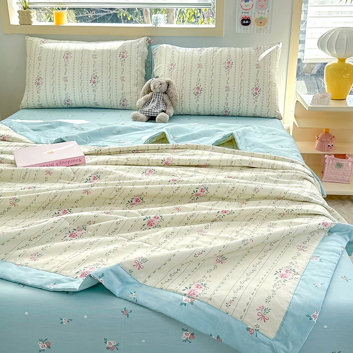 91家纺网 家纺一手货源 找家纺 禹祥家纺 （包质检）2026新款A类里外全棉新疆棉夏被夏凉被空调被儿童被 半岛花园