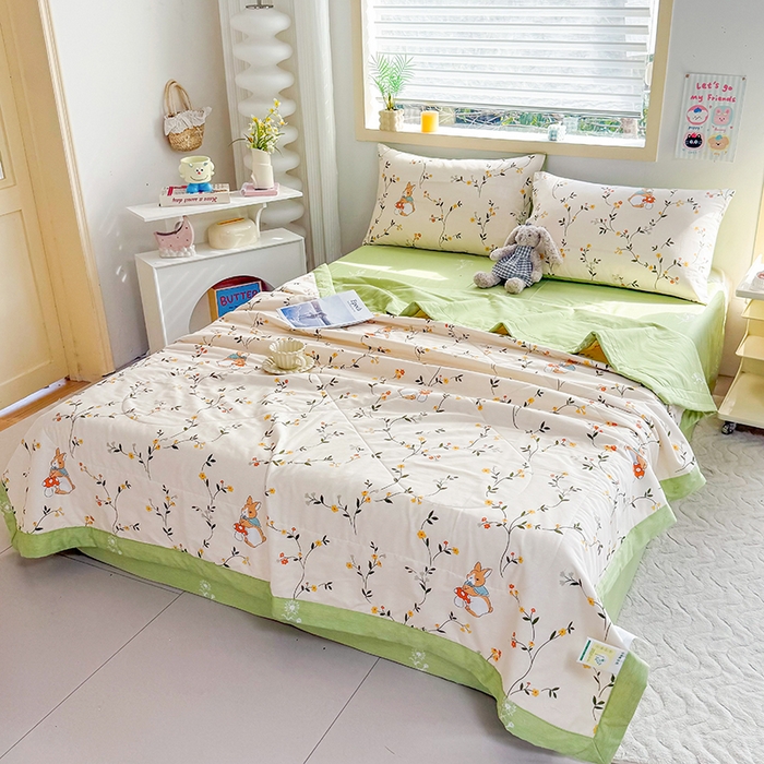 91家纺网 家纺一手货源 找家纺 禹祥家纺 （包质检）2026新款A类里外全棉新疆棉夏被夏凉被空调被儿童被 花期