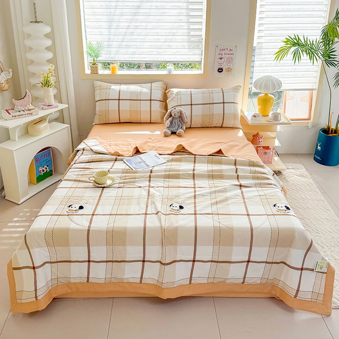 91家纺网 家纺一手货源 找家纺 禹祥家纺 （包质检）2026新款A类里外全棉新疆棉夏被夏凉被空调被儿童被 洛世奇