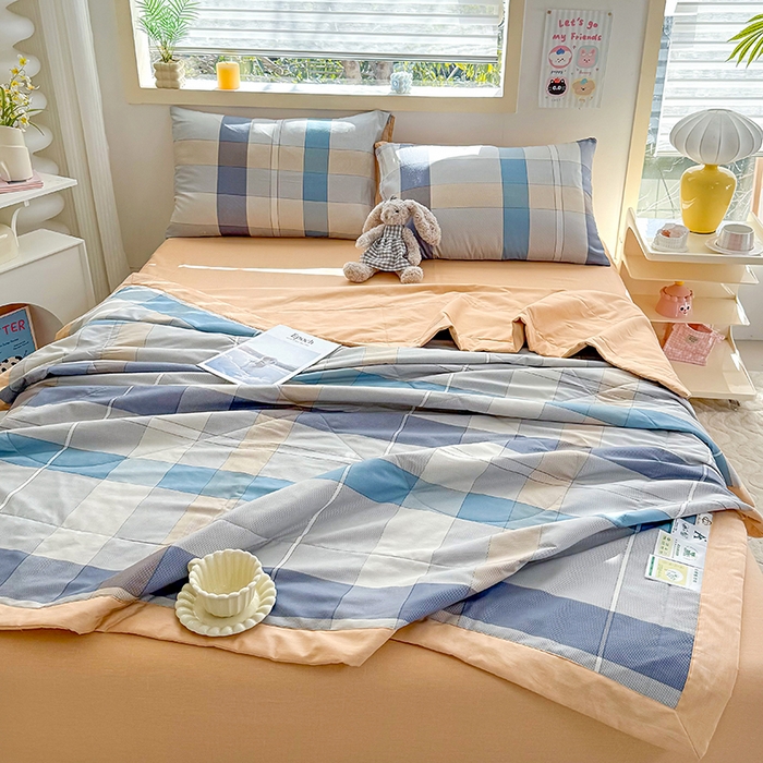 91家纺网 家纺一手货源 找家纺 禹祥家纺 （包质检）2026新款A类里外全棉新疆棉夏被夏凉被空调被儿童被 米兰