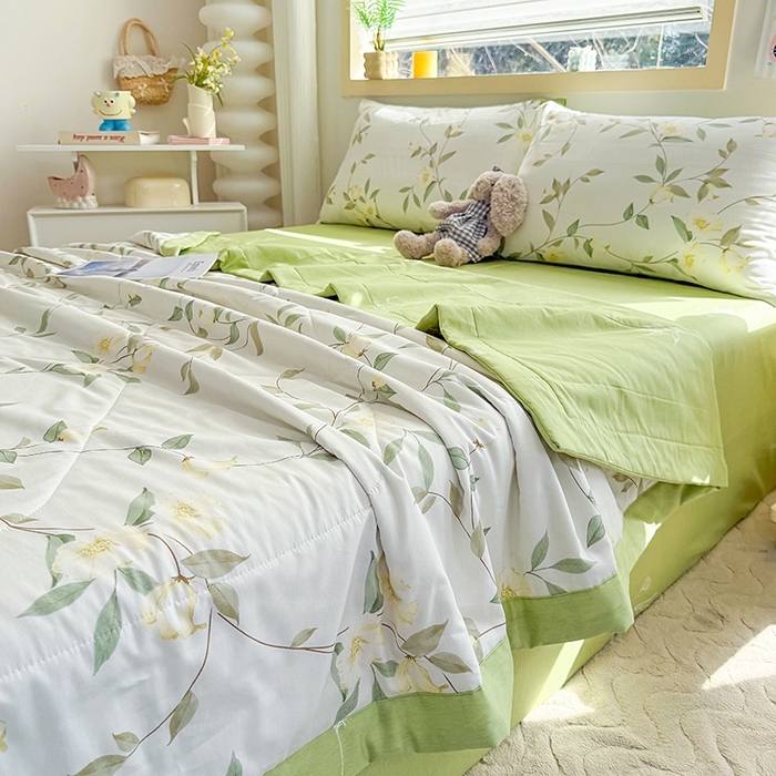 91家纺网 家纺一手货源 找家纺 禹祥家纺 （包质检）2026新款A类里外全棉新疆棉夏被夏凉被空调被儿童被 白藤