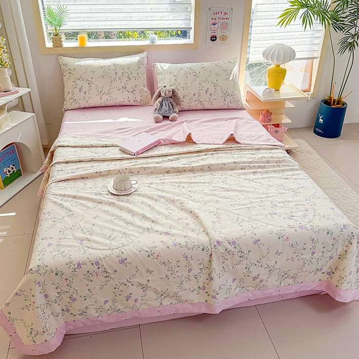 91家纺网 家纺一手货源 找家纺 禹祥家纺 （包质检）2026新款A类里外全棉新疆棉夏被夏凉被空调被儿童被 梦幻时光