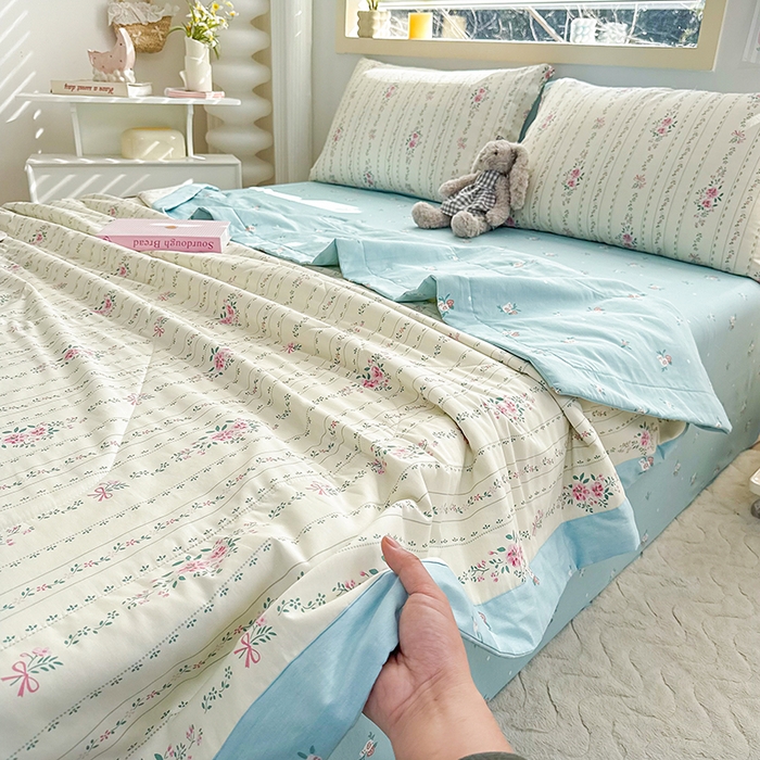 91家纺网 家纺一手货源 找家纺 禹祥家纺 （包质检）2026新款A类里外全棉新疆棉夏被夏凉被空调被儿童被 半岛花园