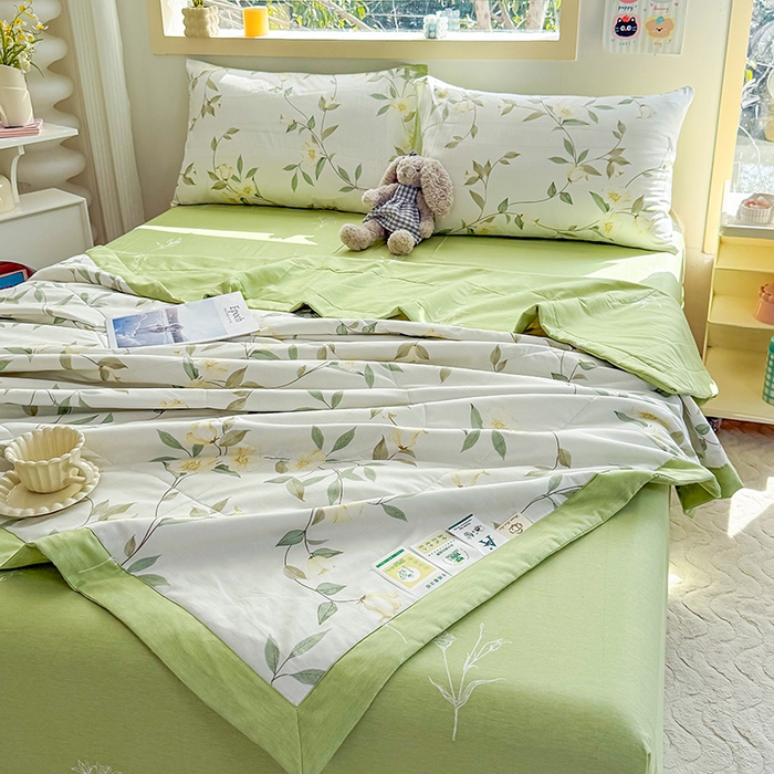 91家纺网 家纺一手货源 找家纺 禹祥家纺 （包质检）2026新款A类里外全棉新疆棉夏被夏凉被空调被儿童被 白藤