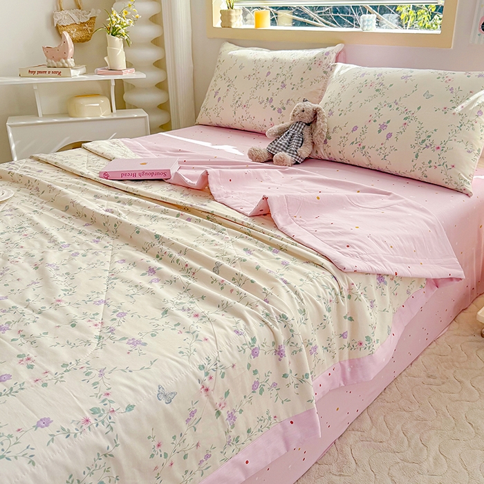 91家纺网 家纺一手货源 找家纺 禹祥家纺 （包质检）2026新款A类里外全棉新疆棉夏被夏凉被空调被儿童被 梦幻时光