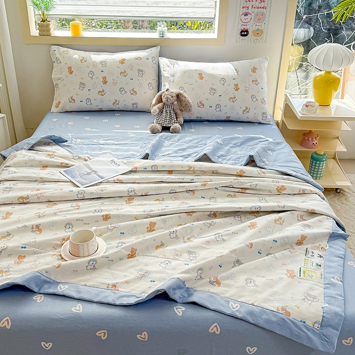 91家纺网 家纺一手货源 找家纺 禹祥家纺 （包质检）2026新款A类里外全棉新疆棉夏被夏凉被空调被儿童被 奇妙世界