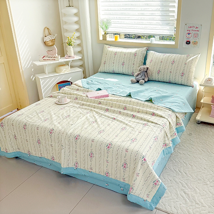 91家纺网 家纺一手货源 找家纺 禹祥家纺 （包质检）2026新款A类里外全棉新疆棉夏被夏凉被空调被儿童被 半岛花园