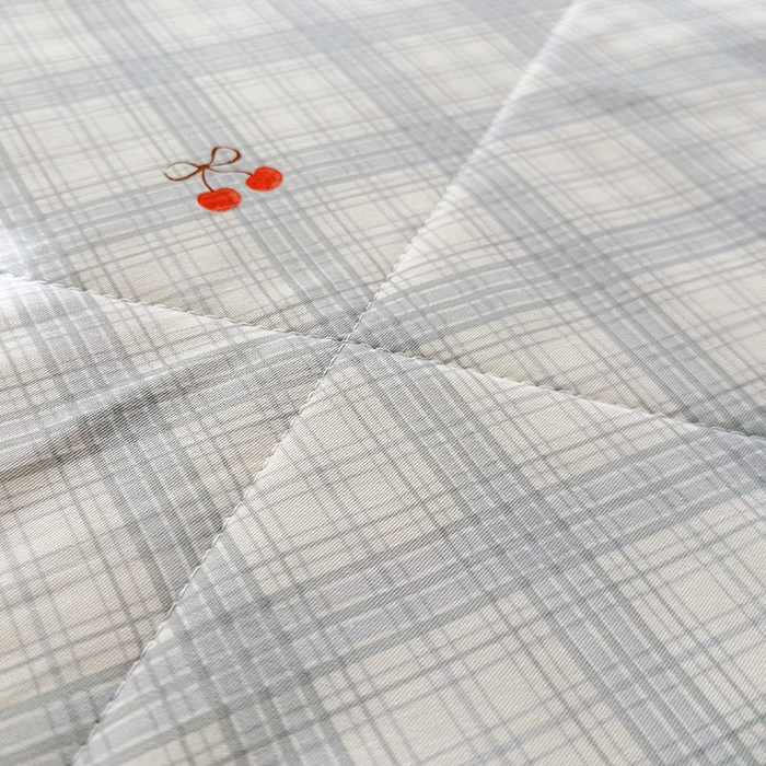 91家纺网 家纺一手货源 找家纺 禹祥家纺 （包质检）2026新款A类里外全棉新疆棉夏被夏凉被空调被儿童被 蓝格樱桃