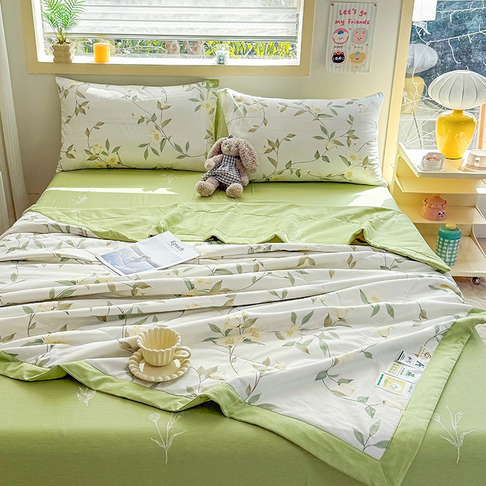 91家纺网 家纺一手货源 找家纺 禹祥家纺 （包质检）2026新款A类里外全棉新疆棉夏被夏凉被空调被儿童被 白藤