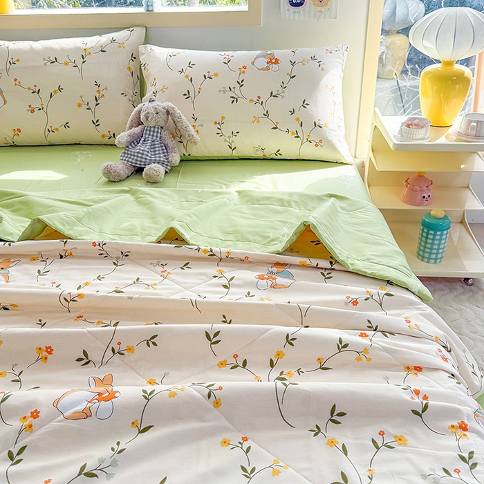 91家纺网 家纺一手货源 找家纺 禹祥家纺 （包质检）2026新款A类里外全棉新疆棉夏被夏凉被空调被儿童被 花期