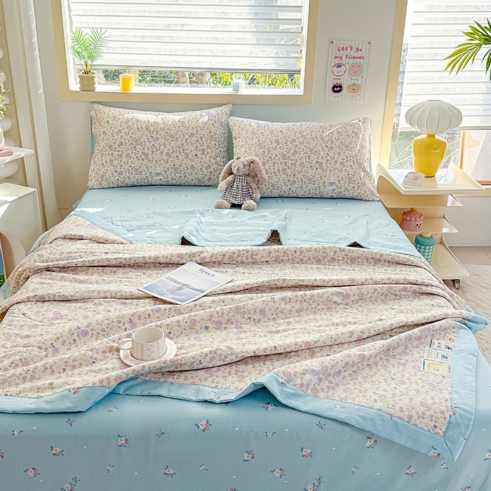 91家纺网 家纺一手货源 找家纺 禹祥家纺 （包质检）2026新款A类里外全棉新疆棉夏被夏凉被空调被儿童被 青葱岁月