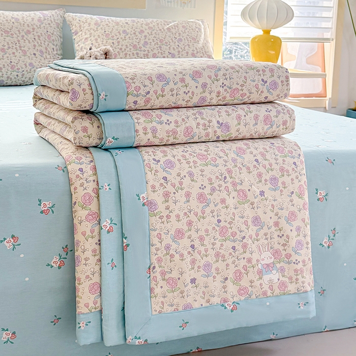 91家纺网 家纺一手货源 找家纺 禹祥家纺 （包质检）2026新款A类里外全棉新疆棉夏被夏凉被空调被儿童被 青葱岁月