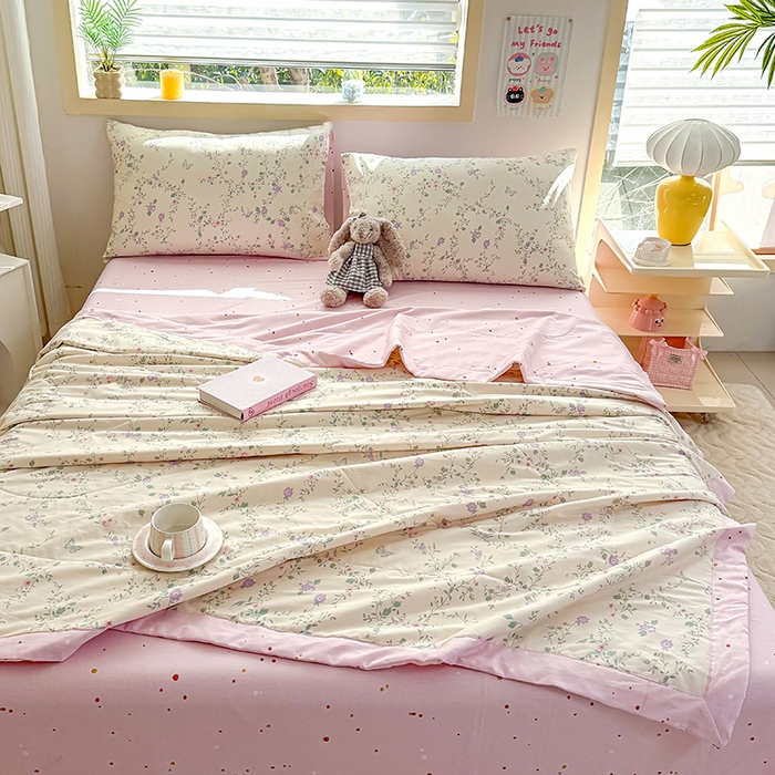 91家纺网 家纺一手货源 找家纺 禹祥家纺 （包质检）2026新款A类里外全棉新疆棉夏被夏凉被空调被儿童被 梦幻时光