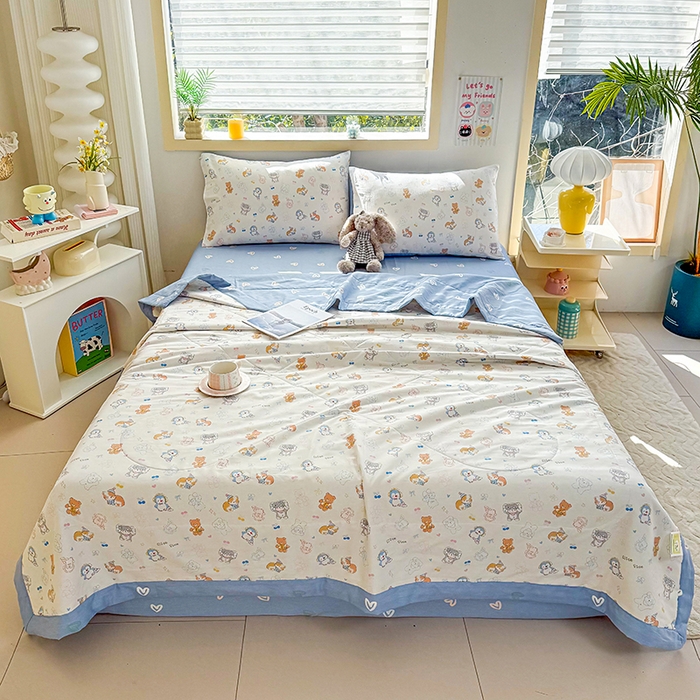 91家纺网 家纺一手货源 找家纺 禹祥家纺 （包质检）2026新款A类里外全棉新疆棉夏被夏凉被空调被儿童被 奇妙世界