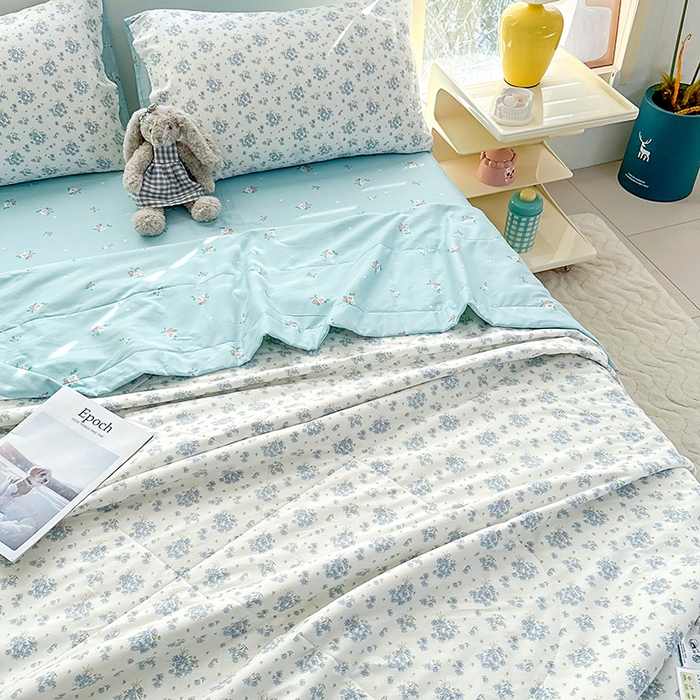 91家纺网 家纺一手货源 找家纺 禹祥家纺 （包质检）2026新款A类里外全棉新疆棉夏被夏凉被空调被儿童被 初春伊语