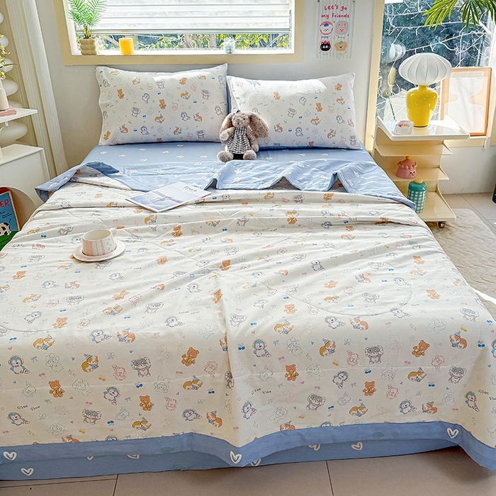 91家纺网 家纺一手货源 找家纺 禹祥家纺 （包质检）2026新款A类里外全棉新疆棉夏被夏凉被空调被儿童被 奇妙世界