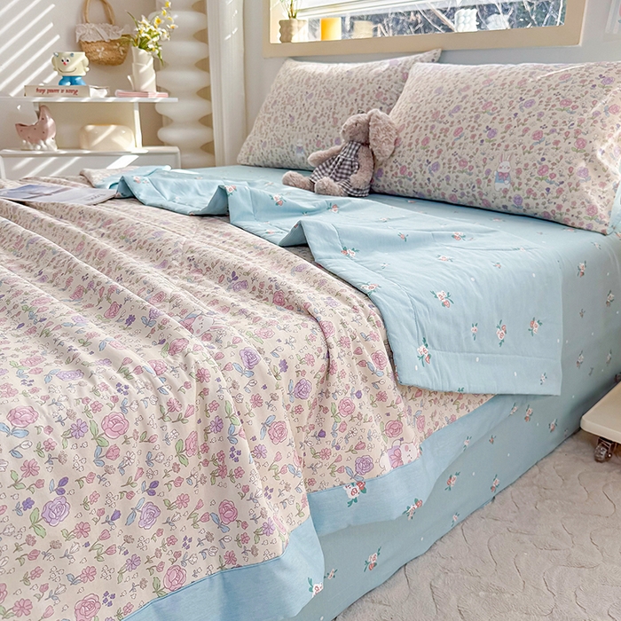 91家纺网 家纺一手货源 找家纺 禹祥家纺 （包质检）2026新款A类里外全棉新疆棉夏被夏凉被空调被儿童被 青葱岁月