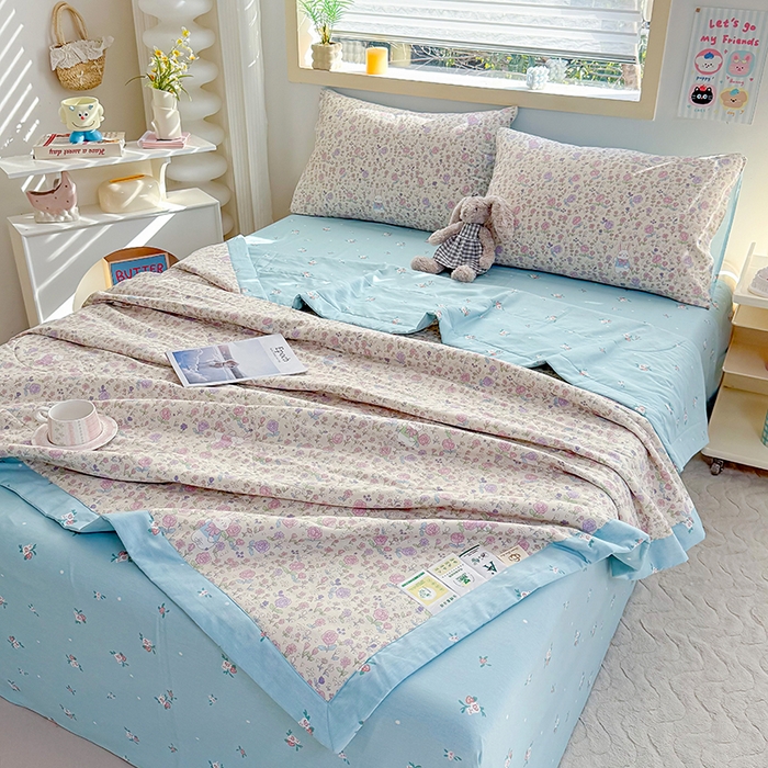 91家纺网 家纺一手货源 找家纺 禹祥家纺 （包质检）2026新款A类里外全棉新疆棉夏被夏凉被空调被儿童被 青葱岁月