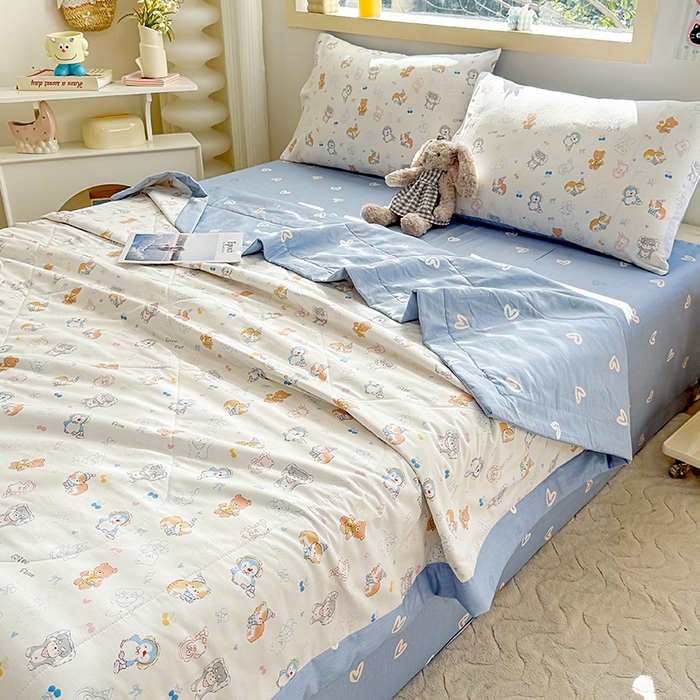 91家纺网 家纺一手货源 找家纺 禹祥家纺 （包质检）2026新款A类里外全棉新疆棉夏被夏凉被空调被儿童被 奇妙世界