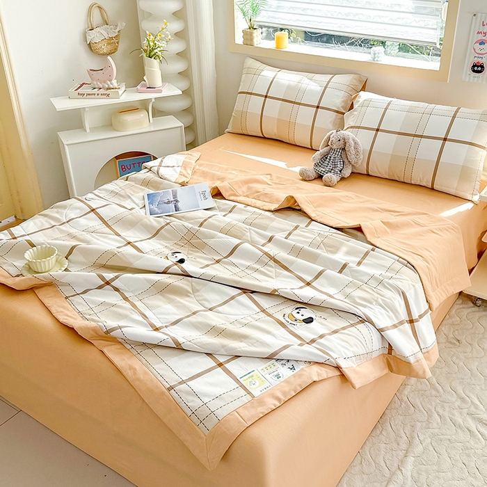 91家纺网 家纺一手货源 找家纺 禹祥家纺 （包质检）2026新款A类里外全棉新疆棉夏被夏凉被空调被儿童被 洛世奇