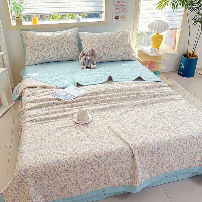 91家纺网 家纺一手货源 找家纺 禹祥家纺 （包质检）2026新款A类里外全棉新疆棉夏被夏凉被空调被儿童被 青葱岁月