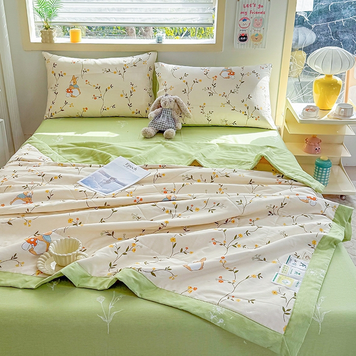 91家纺网 家纺一手货源 找家纺 禹祥家纺 （包质检）2026新款A类里外全棉新疆棉夏被夏凉被空调被儿童被 花期