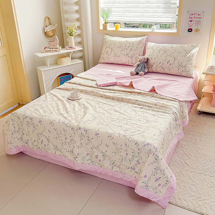 91家纺网 家纺一手货源 找家纺 禹祥家纺 （包质检）2026新款A类里外全棉新疆棉夏被夏凉被空调被儿童被 梦幻时光