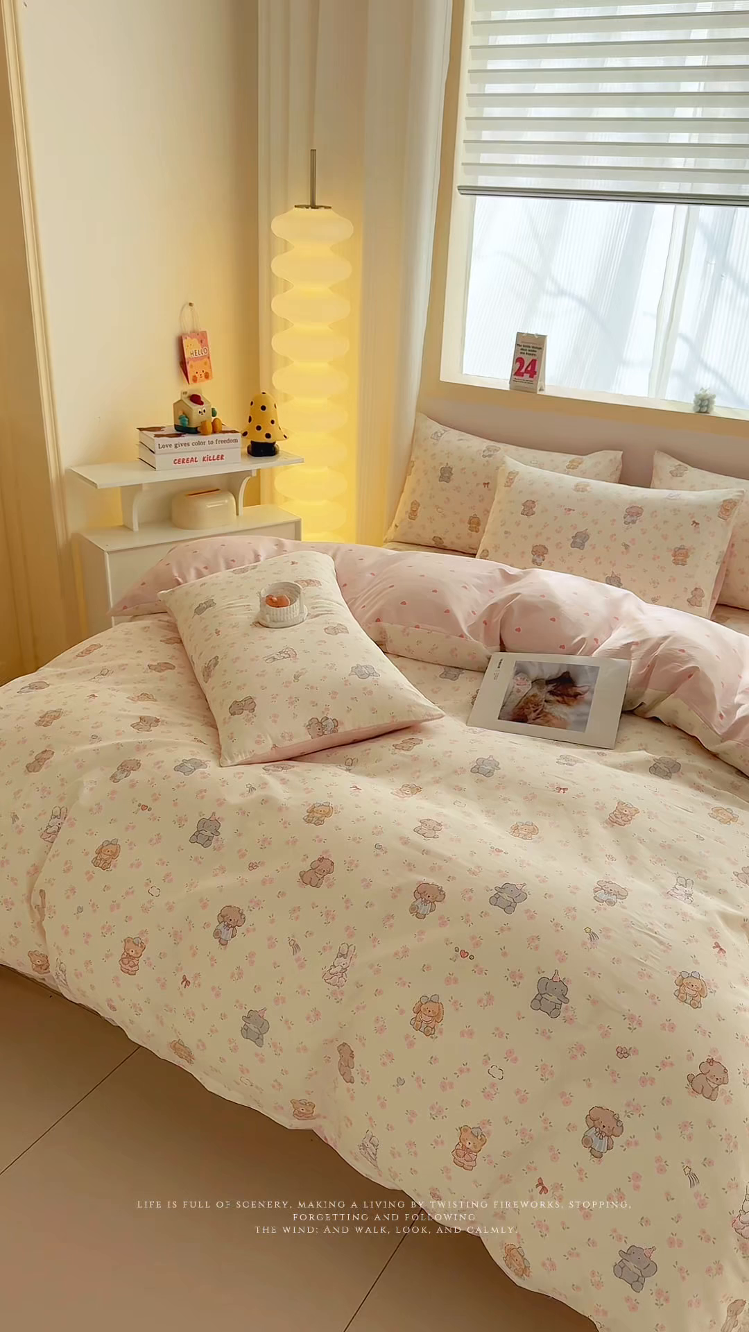 91家纺网 家纺一手货源 找家纺 小蓝孩家纺 2026新款12868全棉纯棉印花四件套（联系商家可打折，尺寸可定制） 奶酪幼儿园