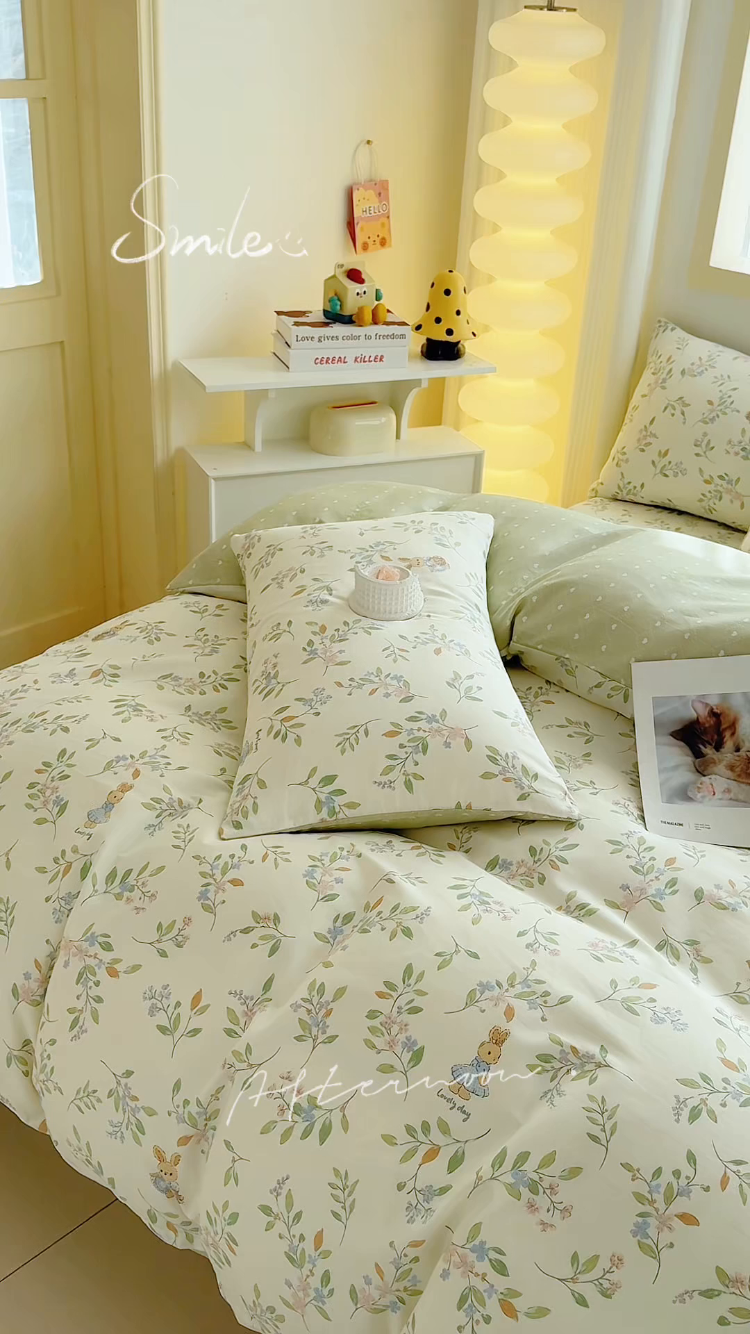 91家纺网 家纺一手货源 找家纺 小蓝孩家纺 2026新款12868全棉纯棉印花四件套（联系商家可打折，尺寸可定制） 风铃小兔