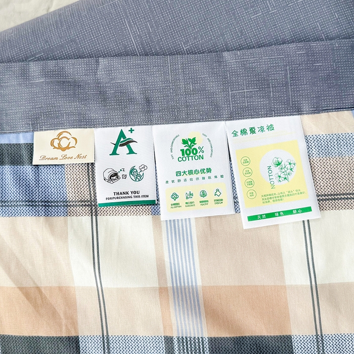 91家纺网 家纺一手货源 找家纺 禹祥家纺 （包质检）2026新款A类里外全棉新疆棉夏被夏凉被空调被儿童被 梦雅-蓝