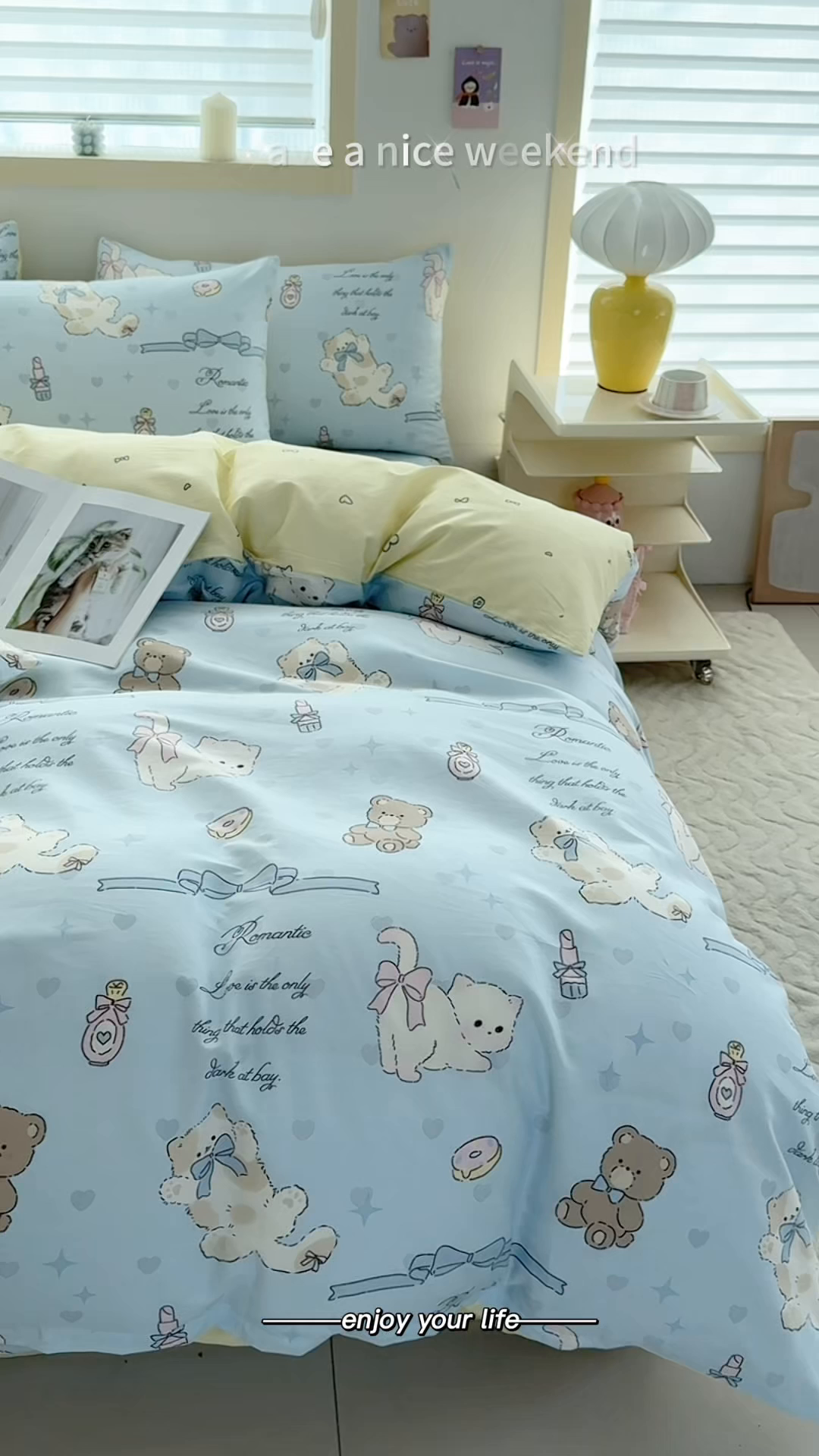 91家纺网 家纺一手货源 找家纺 小蓝孩家纺 2026新款12868全棉纯棉印花四件套（联系商家可打折，尺寸可定制） 奶油阿布-蓝