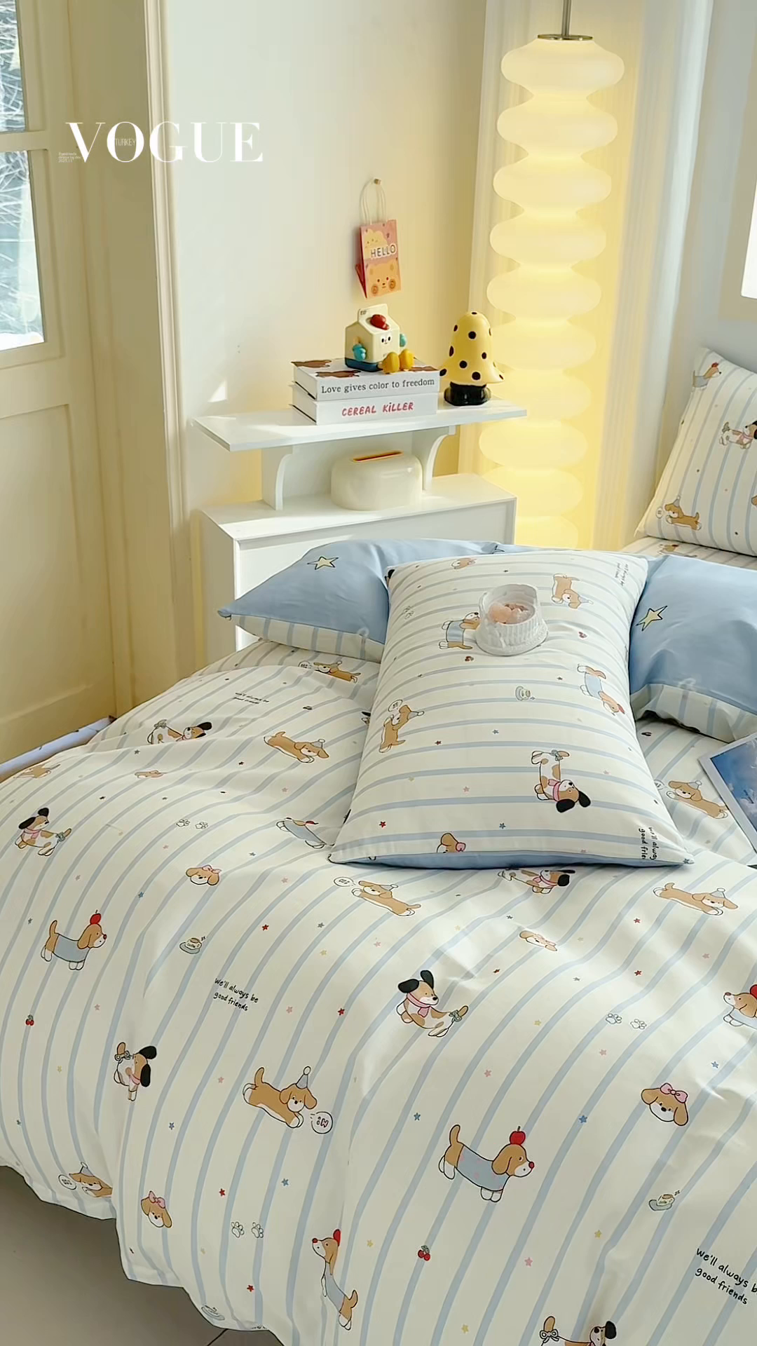 91家纺网 家纺一手货源 找家纺 小蓝孩家纺 2026新款12868全棉纯棉印花四件套（联系商家可打折，尺寸可定制） 糖纸童年