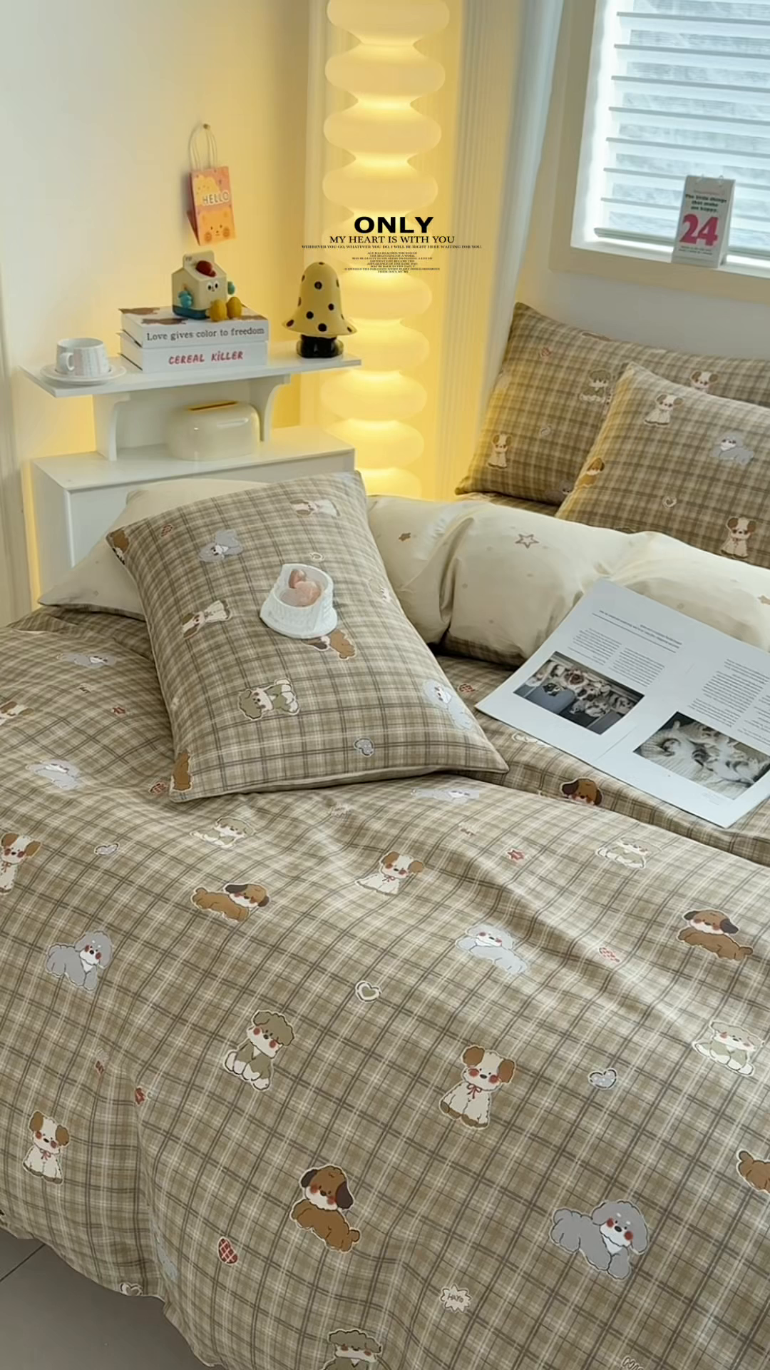 91家纺网 家纺一手货源 找家纺 小蓝孩家纺 2026新款12868全棉纯棉印花四件套（联系商家可打折，尺寸可定制） 哈哈狗