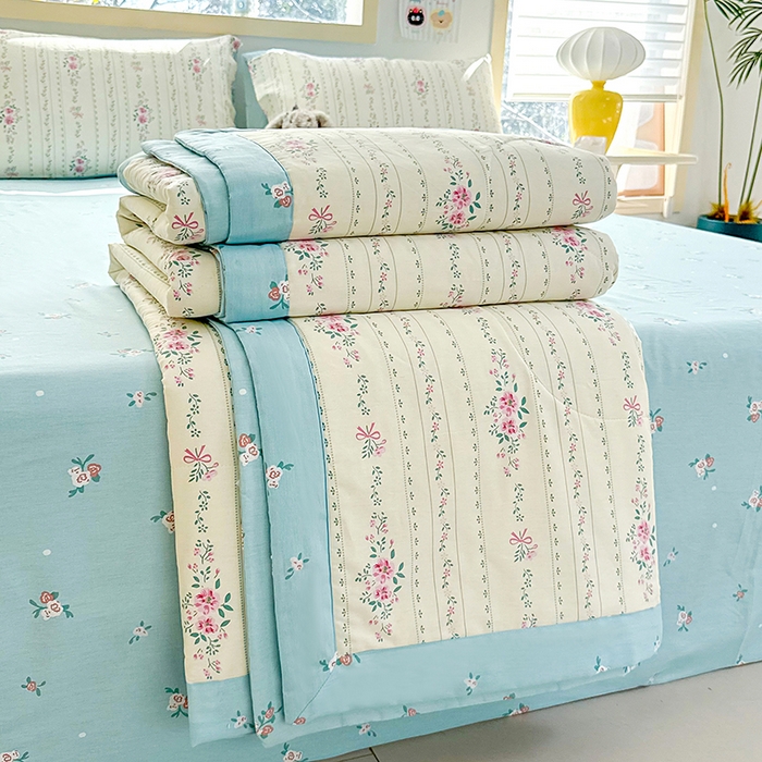 91家纺网 家纺一手货源 找家纺 禹祥家纺 （包质检）2026新款A类里外全棉新疆棉夏被夏凉被空调被儿童被 半岛花园