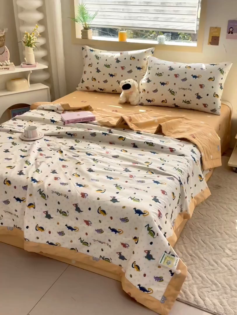 91家纺网 家纺一手货源 找家纺 禹祥家纺 （包质检）2026新款A类里外全棉新疆棉夏被夏凉被空调被儿童被 洛世奇