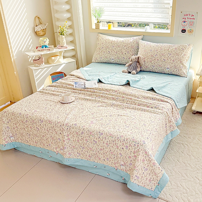 91家纺网 家纺一手货源 找家纺 禹祥家纺 （包质检）2026新款A类里外全棉新疆棉夏被夏凉被空调被儿童被 青葱岁月